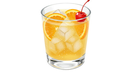Isolated Orange Cocktail Drink