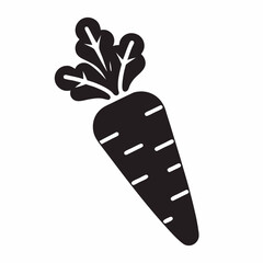 Carrot Silhouette Vector for Organic Branding.