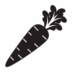 Carrot Silhouette Vector for Organic Branding.