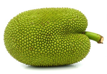 Whole jackfruit isolated on white background