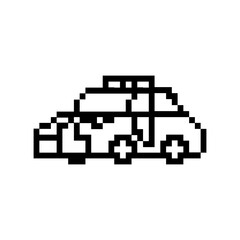 pixel police car