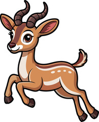 Fototapeta premium Cute Antelope Vector