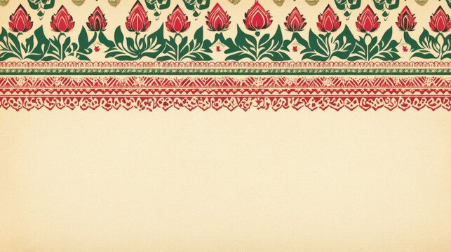 Indian Traditional Mughal Wedding Card Design, Invitation template.