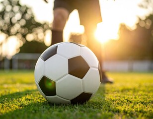 Soccer match action field location photography content natural environment close-up viewpoint sports concept