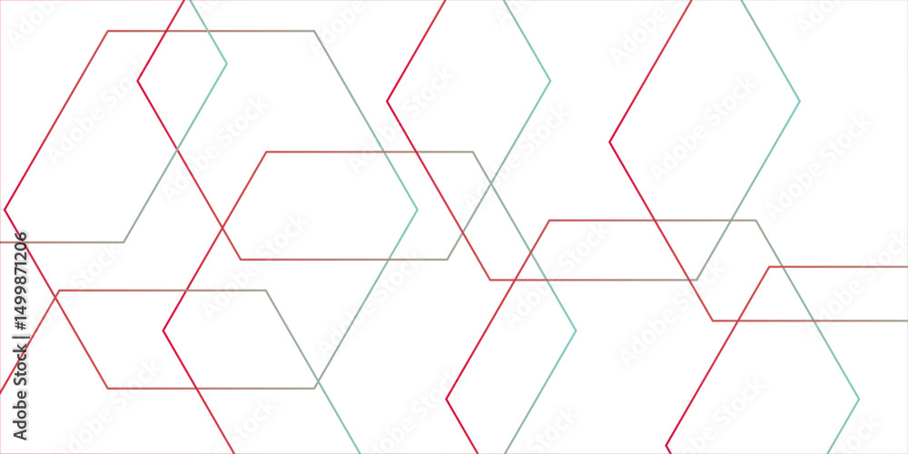 Poster abstract hexagon white background with shadow .colorful background futuristic blue neon.clear patter