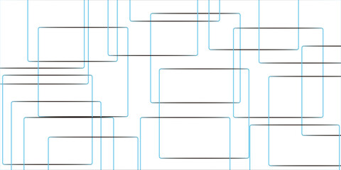 Abstract colorful geometric pattern square and random lines. Glowing Futuristic technology geometric concept.Geometric seamless lines with blue transparent material and squares shapes.