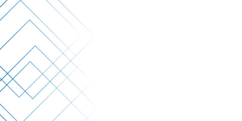 Abstract sky Blue Futuristic architectural concept design. Isometric squares & Geometric lines. banner design, illustration technology with line pattern. Digital technology and engineering.