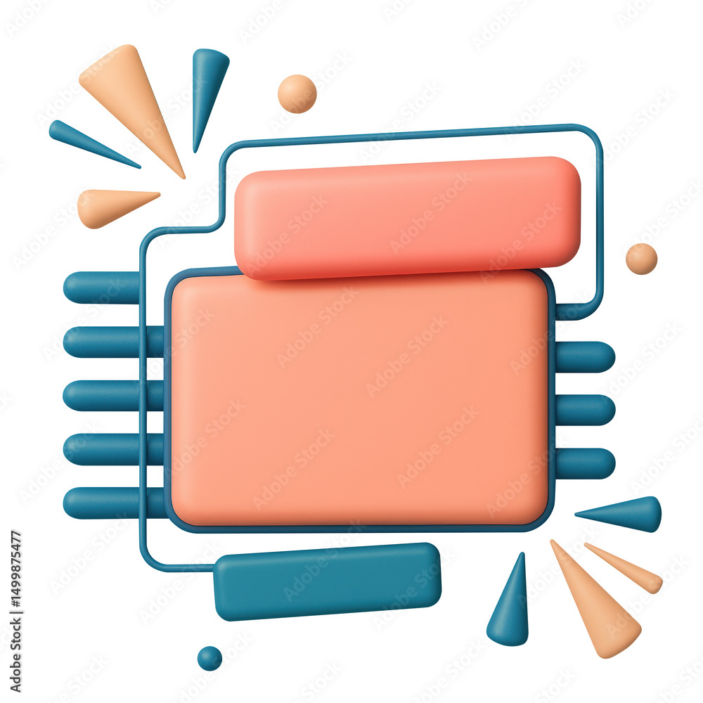 Poster colorful geometric shapes create vibrant design with mix of soft and sharp elements, perfect for mod