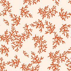 Coral seamless colorful solid pattern.