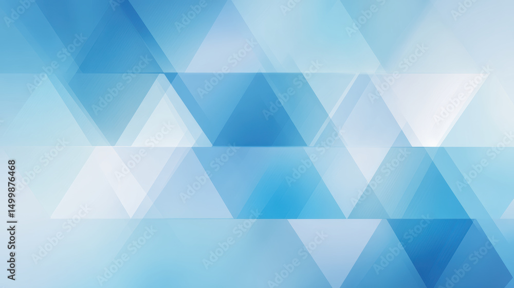 Aufkleber abstract blue triangles create calming and modern background, perfect for various design projects