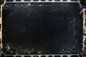Aged film strip with dust and scratches