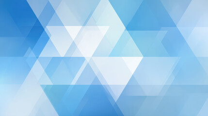 Obraz premium Abstract geometric pattern shades of blue, featuring overlapping triangles and shapes that create sense of depth and movement