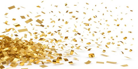 Golden Confetti Burst Celebration Cascade, sparkles, party