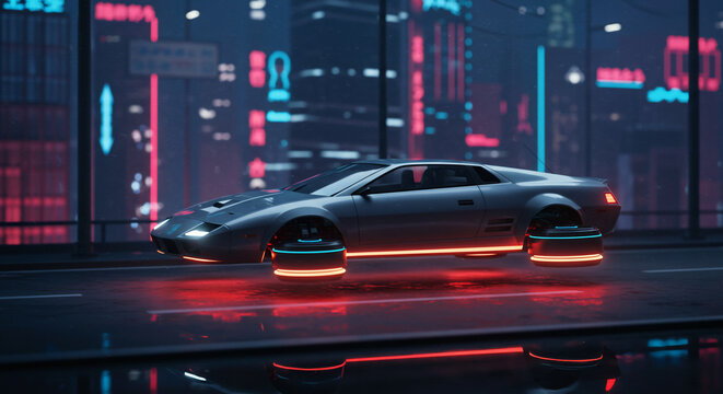 Nighttime urban traffic blurs with streaks of light from fast-moving cars, illuminating the busy city streets and highways as vehicles jam in motionNighttime urban traffic blurs with streaks of light 
