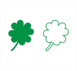 Fototapeta premium four leaf clover isolated.