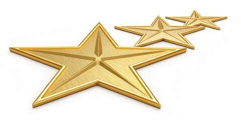 Golden Stars Row on White, achievement , success