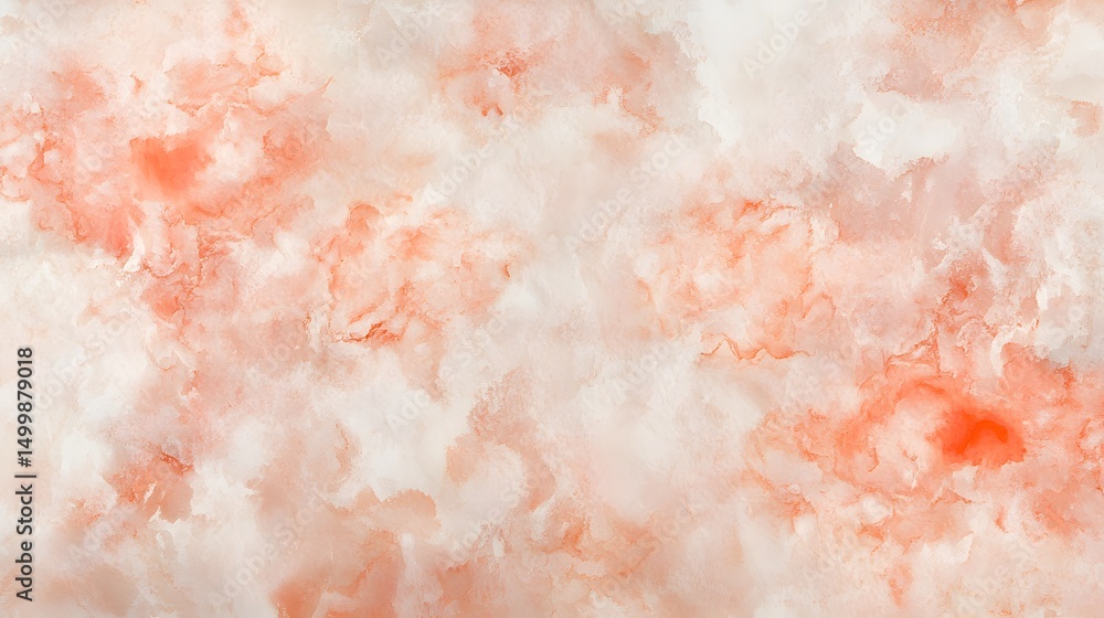 Poster abstract design of a marbled surface with soft peach and white tones.