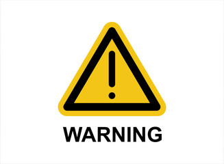 Warning logo icon vector design.