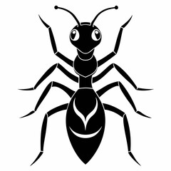Ant vector and black design and white background