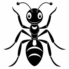 Ant vector and black design and white background