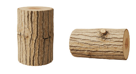 Isolated Two Wooden Logs