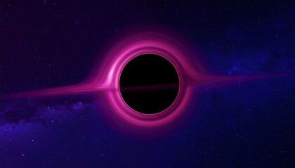 Pink Accretion Disk Black Hole.