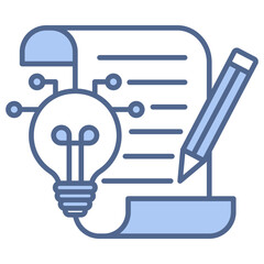Creative Writing Blue Icon