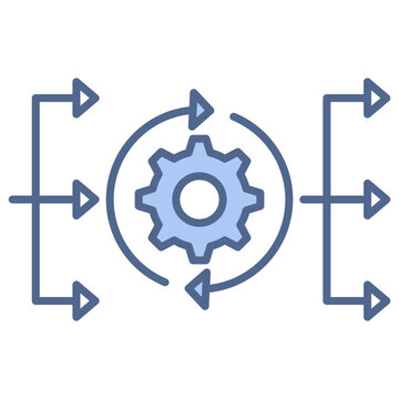Parallel Processing Blue Icon