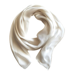 Silk scarf on transparent background