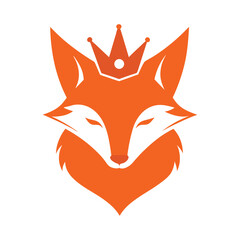 red fox with a crown