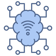 Internet Of Things Blue Icon