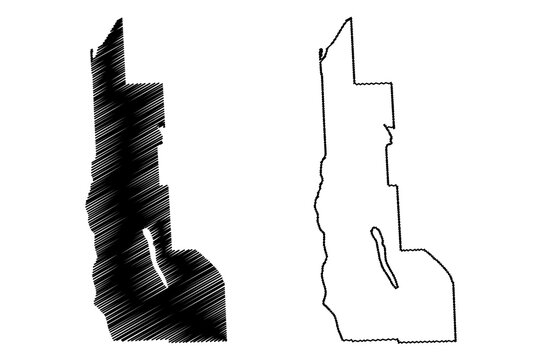 Cayuga County, New York State (U.S. county, United States of America, USA, U.S., US) map vector illustration, scribble sketch Cayuga map