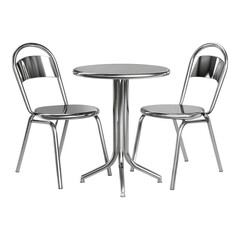 Stainless Steel Furniture on transparent background