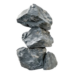 Stack of Rocks on transparent background