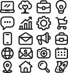 Bold & Modern Icon Set &ndash; Sleek, Customizable & Striking. 