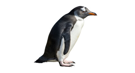Isolated Gentoo Penguin Standing