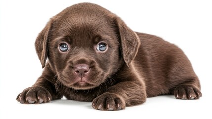 Obraz premium Adorable Chocolate Labrador Puppy
