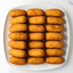 Crispy Spanish croquettes filled with creamy b&eacute;chamel and ham - Croquetas