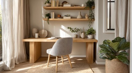 Cozy Digital Nomad Home Workstation