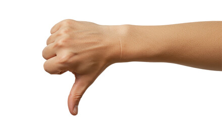 Isolated Hand with Thumbs Down