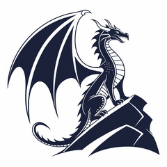 black and white dragon