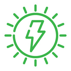 electric power from sun icon