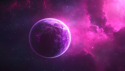 Fototapeta premium Planet in outer space. Elements of this image