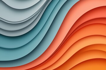 Colorful Abstract Waves with Smooth Gradient Layers in Modern Design