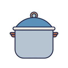 Cooking Pot Isolated on White Background – High-Quality Kitchenware Image for Culinary, Advertising, or Product Design Projects