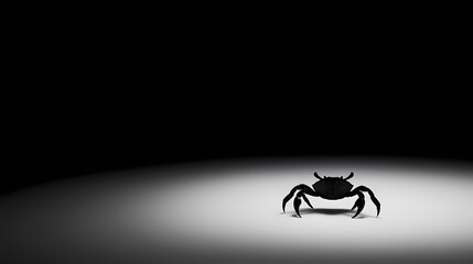 Fototapeta premium Silhouette of crab in spotlight