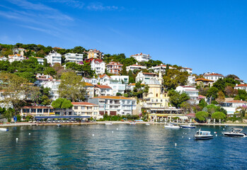 Burgazada harbor on Adalar islands (Istanbul, Turkiye)