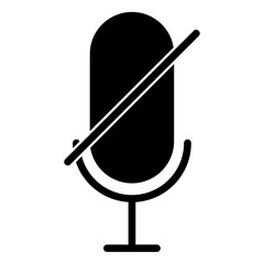
 mute microphone vector Icon, variant mic icon, mute mic vector for web and mobile icons, vector illustration.
