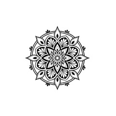 mandala design for coloring book, relaxing and easy mandala art for tattoo design, vector mandala design
