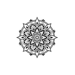 mandala design for coloring book, relaxing and easy mandala art for tattoo design, vector mandala design

